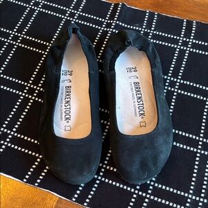 Birkenstock Celina size 39 Black Suede Slip-Ons ballet flats size 8-8.5 Birks
